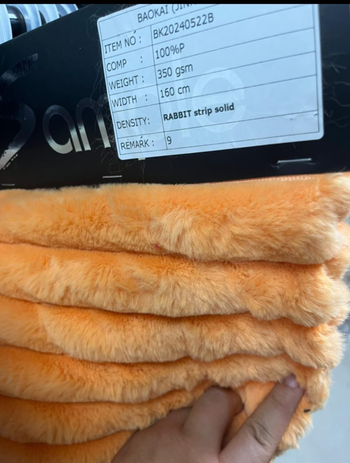 BK20240522B Ribbed Striped Channel Faux Rabbit Fur Fleece 350 GSM (BK20240522B) wholesale fabric KG China mill